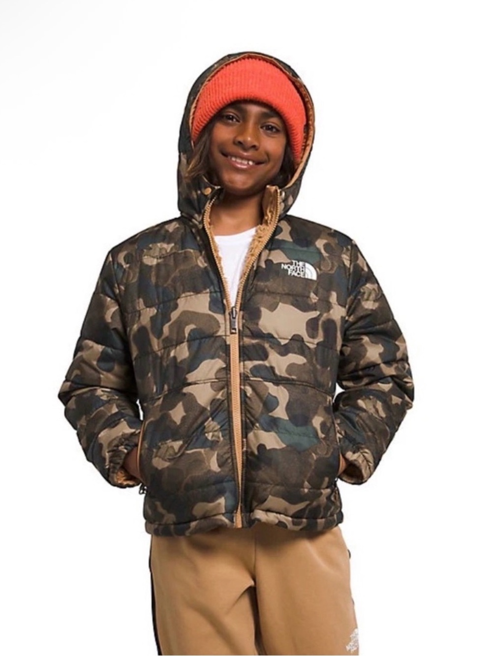 The North Face Big Kids Boys' Reversible Mt Chimbo Full Zip Hooded Jacket